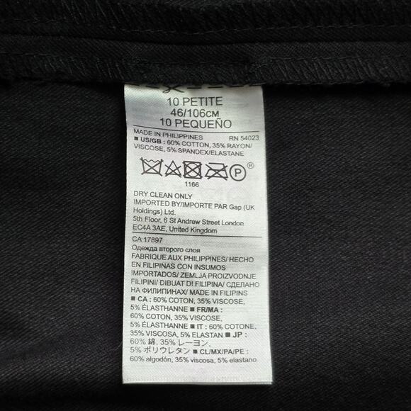 Banana Republic Black Stretch Square Neck Sheath Dress Women’s Petite 10 NWT - Picture 7 of 8